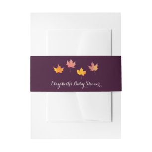 Bandeau De Faire-part Baby shower d'automne Maple Feuille