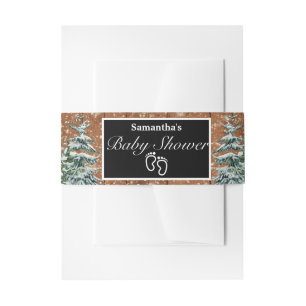 Bandeau De Faire-part Baby shower de pin noir et blanc
