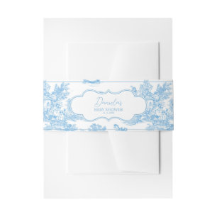Bandeau De Faire-part Baby shower d'ours bleu bleu français