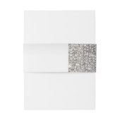 Bandeau De Faire-part Baby shower fascinant d'arc de paillettes d'argent (Dos Example)