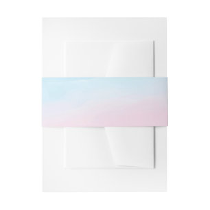 Bandeau De Faire-part Baby-Shower Mixte Bleu Rose Ombré