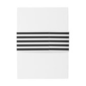 Bandeau De Faire-part Baby shower moderne chic noir & blanc (Dos Example)