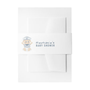 Bandeau De Faire-part Baby shower Nautical Baby Boy