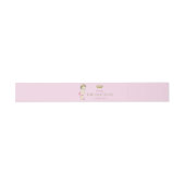 Bandeau De Faire-part Baby shower princesse rose (Plat)