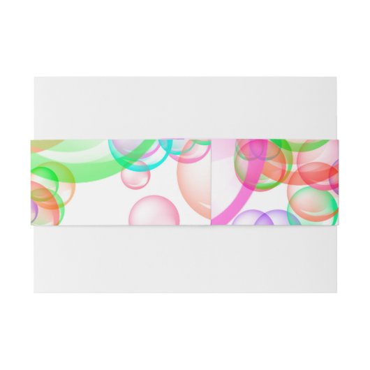 Bandeau De Faire-part Baby shower Rainbow Soap Bubbles (Dos exemple)