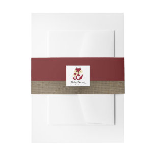 Bandeau De Faire-part Baby shower Red Fox Burlap