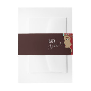 Bandeau De Faire-part Baby shower rouge Princesse