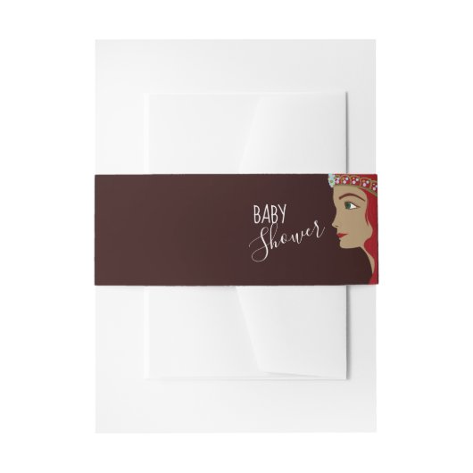 Bandeau De Faire-part Baby shower rouge Princesse (Devant example)