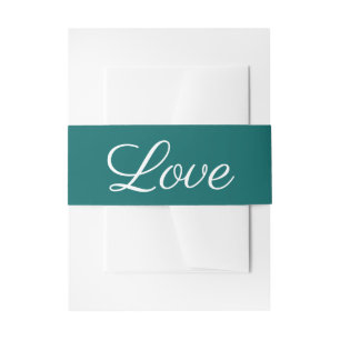 Bandeau De Faire-part Bague d'invitation de mariage Green Love Élégant B