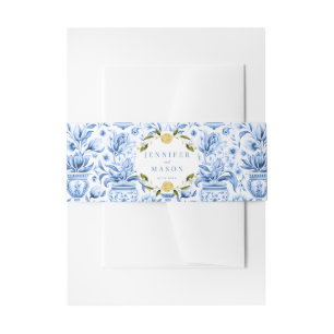 Bandeau De Faire-part Baguette bleue citron faire-part de mariage ventre