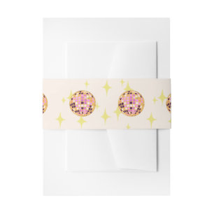 Bandeau De Faire-part Balle Disco Moderne Beige