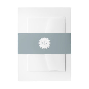 Bandeau De Faire-part Bande argentée de ventre de monogrammes classique