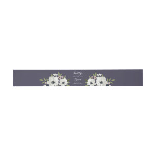 Bandeau De Faire-part Bande Belly Invitation Florale Lovely - violet
