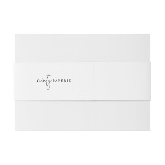 Bandeau De Faire-part Bande Belly Invitation - Paysage 2" x 15" (Dos exemple)