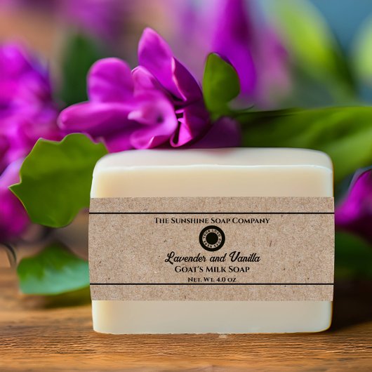 Bandeau De Faire-part Bande Belly Style Papier Kraft avec logo