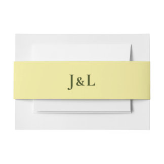 Bandeau De Faire-part Bande de Faire-part de mariage de Monogramme jaune