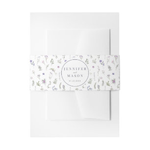 Bandeau De Faire-part Bande de Faire-part de mariage Fleur sauvage Laven