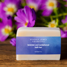 Bande de savon bleu et violet à l'aquarelle