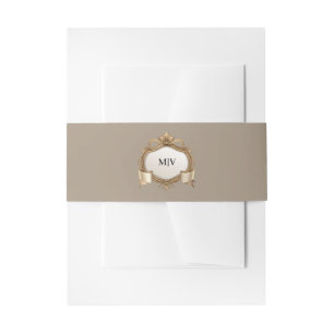 Bandeau De Faire-part Bande de ventre à monogramme
