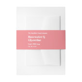 Bandeau De Faire-part Bande de ventre à savon Rose Dusty moderne (Devant example)