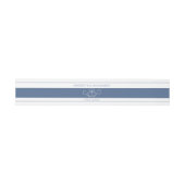 Bandeau De Faire-part Bande de ventre blanc avec accents bleus (Plat)