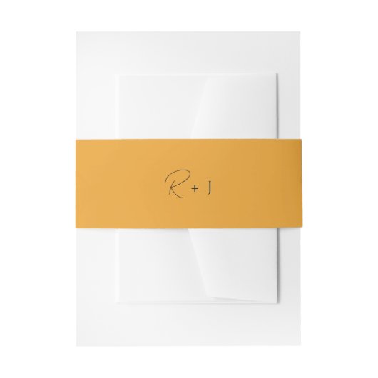 Bandeau De Faire-part Bande de ventre de Faire-part de mariage de script (Devant example)