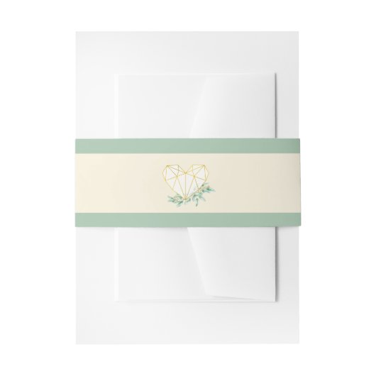 Bandeau De Faire-part Bande de ventre de mariage Eucalyptus (Devant example)