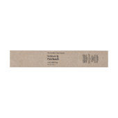 Bandeau De Faire-part Bande de ventre en papier Kraft moderne (Plat)