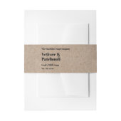 Bandeau De Faire-part Bande de ventre en papier Kraft moderne (Devant example)