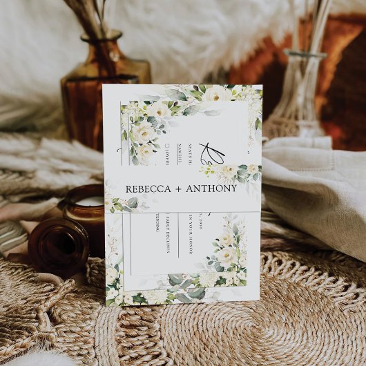 Bandeau De Faire-part Bande de ventre Faire-part de mariage de Roses bla