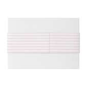 Bandeau De Faire-part Bande de ventre Invitation rayée rose et blanc (Dos exemple)