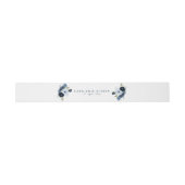 Bandeau De Faire-part Bande de ventre mariage bleu marine moderne (Plat)