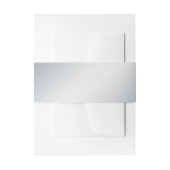 Bandeau De Faire-part Bande de ventre Mariage en argent (Devant example)