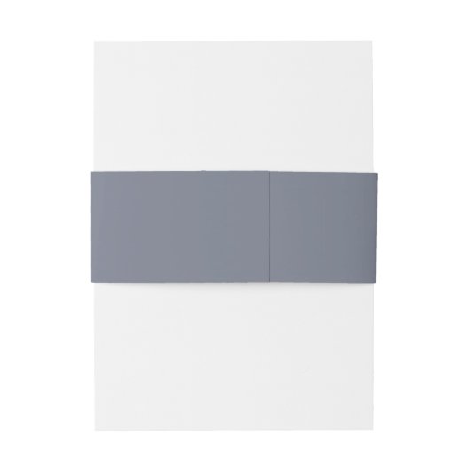Bandeau De Faire-part Bande de ventre Mariage gris ardoise simple (Dos Example)