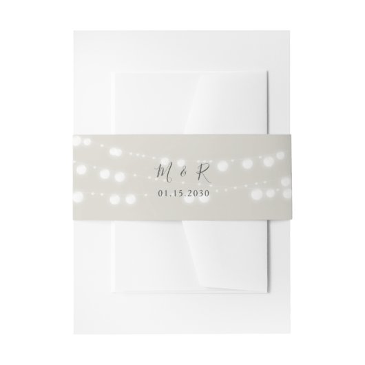 Bandeau De Faire-part Bande de ventre Mariage Rustique (Devant example)