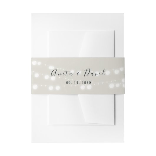 Bandeau De Faire-part Bande de ventre Mariage Rustique (Devant example)