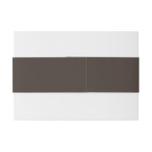 Bandeau De Faire-part Bande de ventre marron espresso profond – Initiale (Dos exemple)