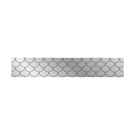 Bandeau De Faire-part Bande de ventre Motif en argent (Plat)
