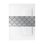 Bandeau De Faire-part Bande de ventre Motif en argent (Devant example)