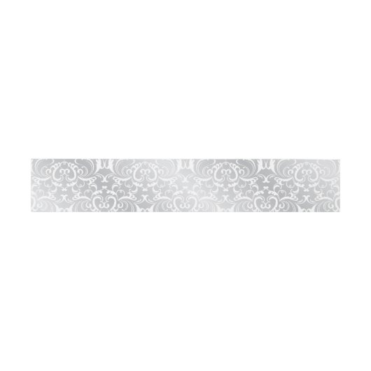 Bandeau De Faire-part Bande de ventre Motif en argent (Plat)