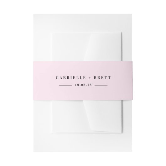 Bandeau De Faire-part Bande de ventre personnalisée rose (Devant example)