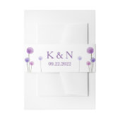 Bandeau De Faire-part Bande de ventre pourpre Faire-part de mariage (Devant example)