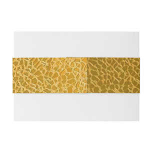 Bandeau De Faire-part Bande de ventre texturée or élégante pour invitati