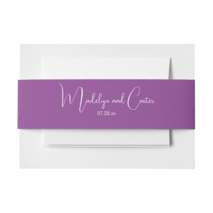 Bandeau De Faire-part Bande de ventre violet solide