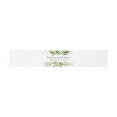 Bandeau De Faire-part Bande d'Enveloppe Mariage verte, Verdure rustique (Plat)