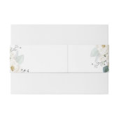 Bandeau De Faire-part Bande du ventre à fleurs blanches (Dos exemple)
