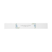 Bandeau De Faire-part Bande du ventre mariage bleu clair moderne (Plat)