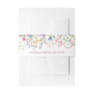 Bandeau De Faire-part Bande florale de ventre d'invitation de Fête de l