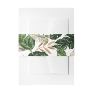 Bandeau De Faire-part Bande l'épousant peinte tropicale moderne de