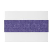 Bandeau De Faire-part Bande mariage en toile bleu violet (Dos exemple)